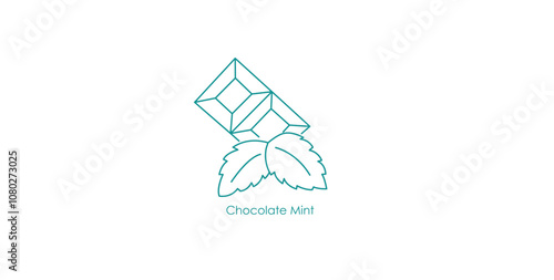 Chocolate Mint Vape Icon Graphic Illustration