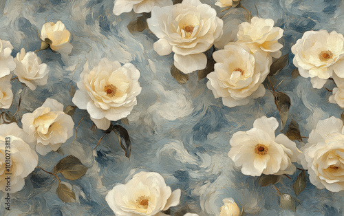 Vintage floral texture art background