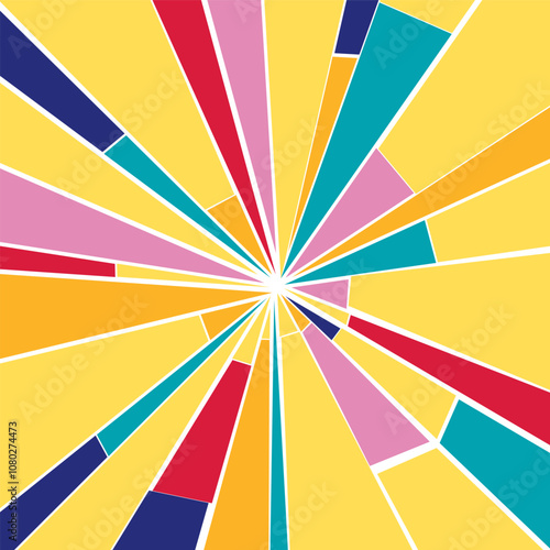 Broken colorful glass vector background illustration. Smashed, fractured glass.