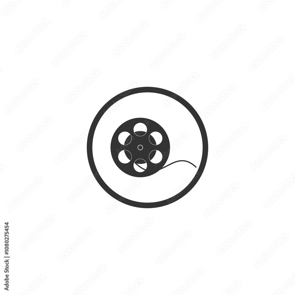 Film reel movie icon isolated on transparent background Film reel movie icon isolated on transparent background