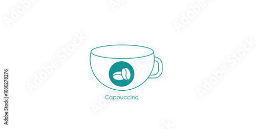 Cappuccino Vape Flavor Icon Graphic Design