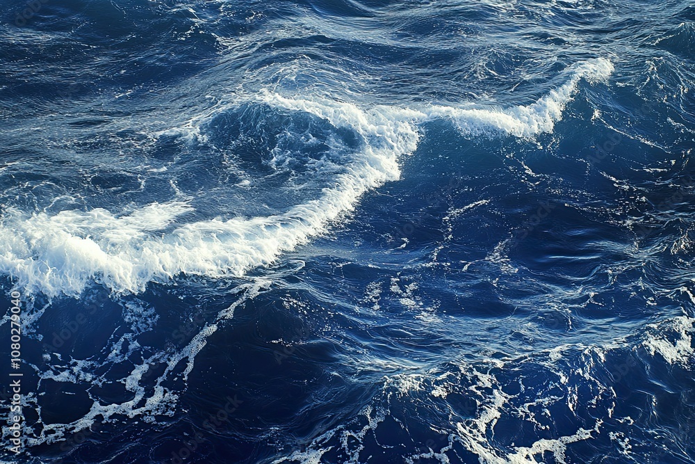View of ocean waves with dark blue and turquoise colors, an abstract background View of ocean waves with dark blue and turquoise colors, an abstract background