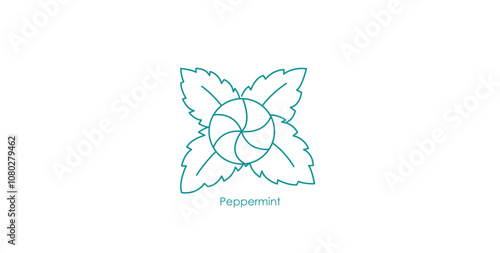 Peppermint Vape Icon Design Illustration Graphic