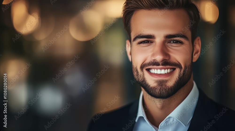 Smiling Businessman in Office Smiling Businessman in Office