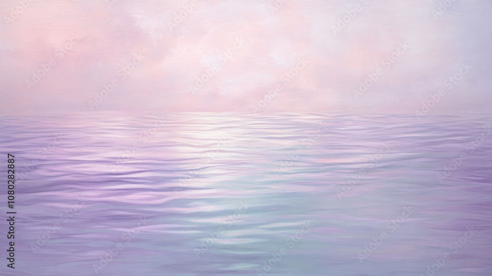 Obraz premium Pastel Water Reflection with Subtle Texture A delicate,