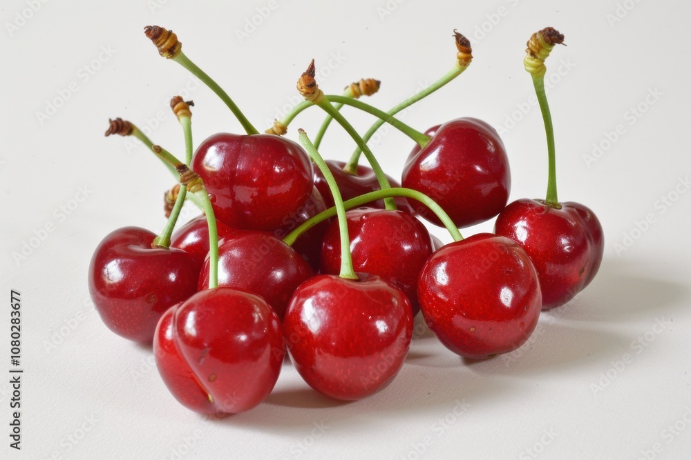 cherries on white background cherries on white background
