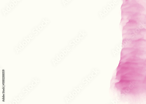 Watercolor purple border for advertising. Magic smoke vector. Puffy pink smoke texture effect. lilac watercolor frame border. Hand painted on paper pink  purple  drop background. Fond violet aquarelle