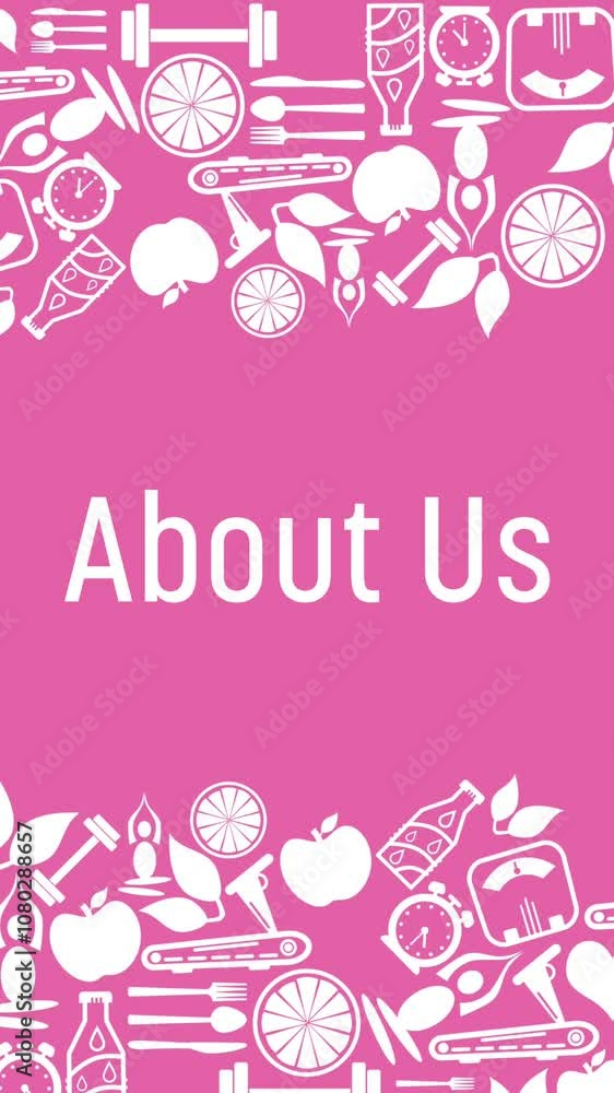 About Us Health Symbols Blinking Moving Pink Vertical About Us Health Symbols Blinking Moving Pink Vertical