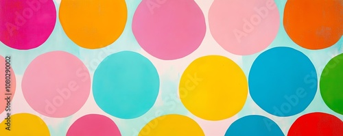 Bright, oversized polka dots in fluo colors.