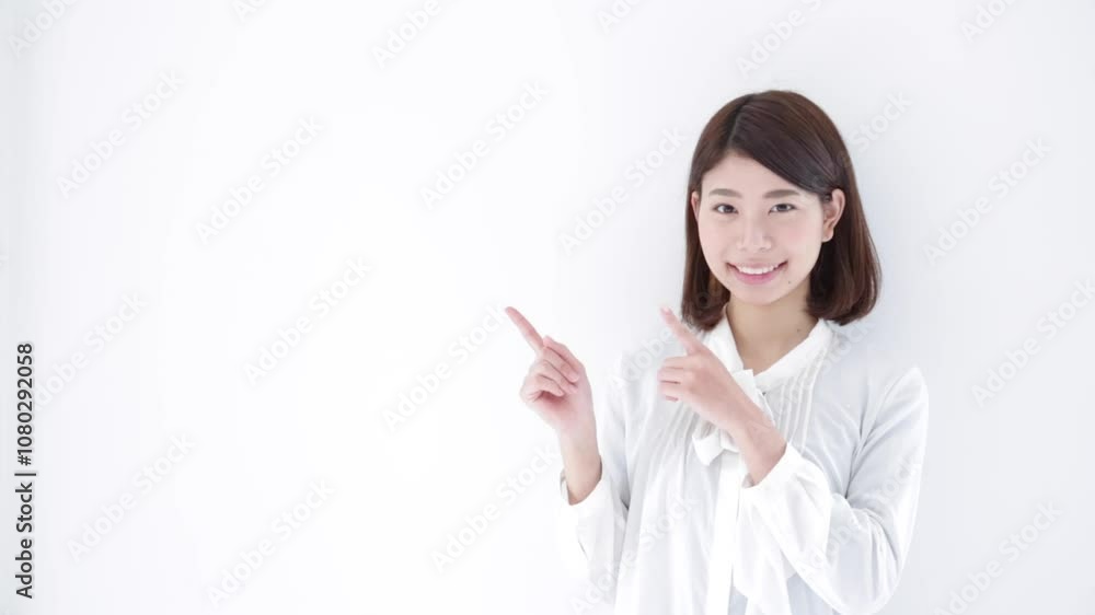 案内をする女性 案内をする女性
