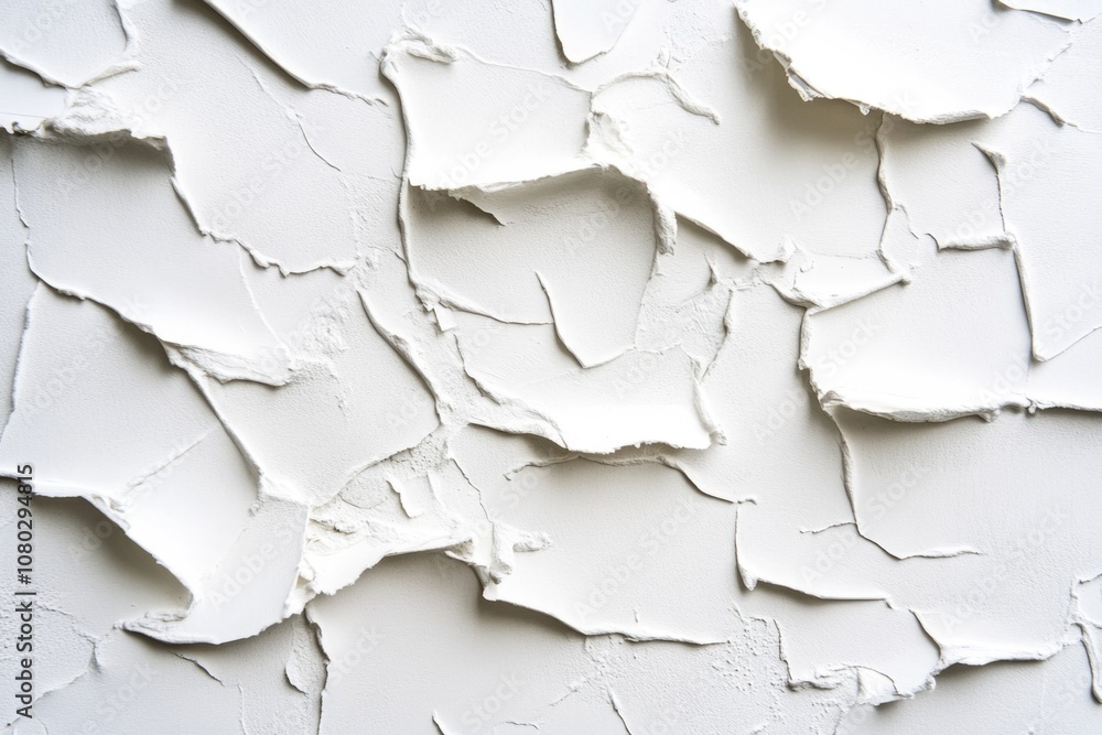 Close up shot of white paint on a wall