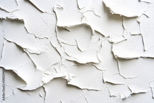 Close up shot of white paint on a wall