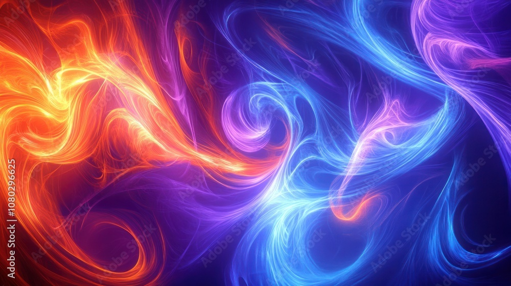 A vibrant abstract background featuring a modern hipster design with swirling fractal flames in shades of blue, A vibrant abstract background featuring a modern hipster design with swirling fractal flames in shades of blue,
