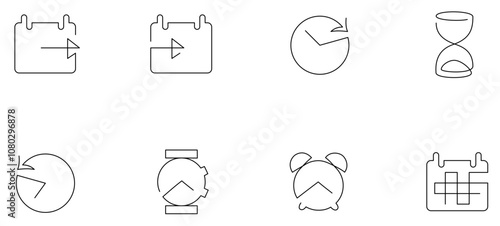 Set of Time & Date icons