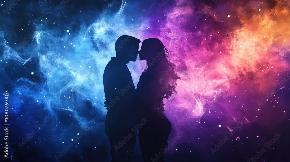 closeup couple kissing on city background. ai generated closeup couple kissing on city background. ai generated