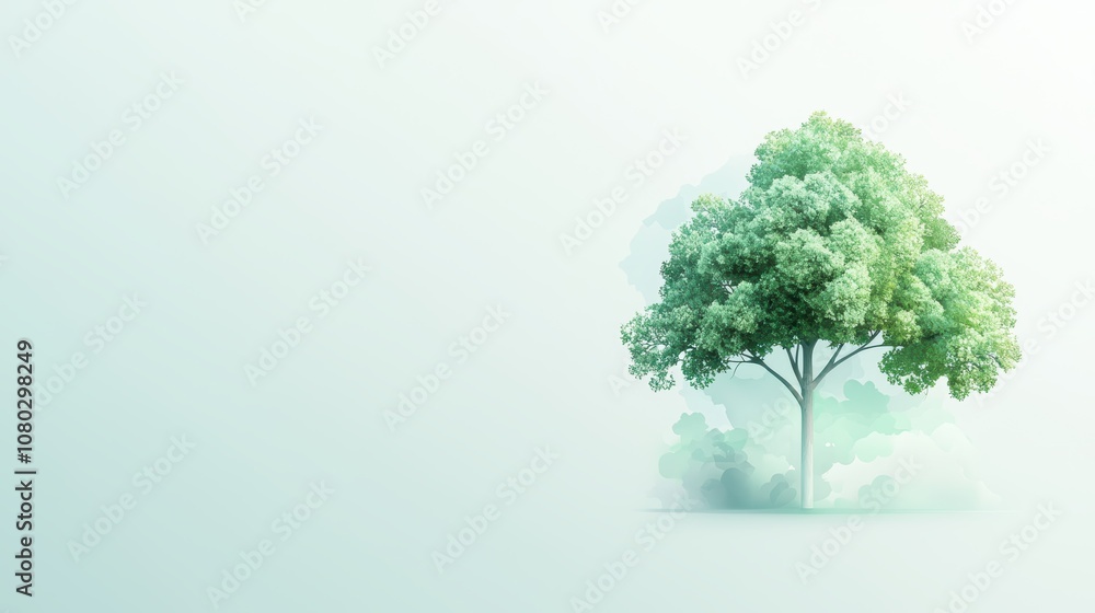 A solitary tree stands amidst a soft mist, exuding tranquility and a connection to nature. A solitary tree stands amidst a soft mist, exuding tranquility and a connection to nature.