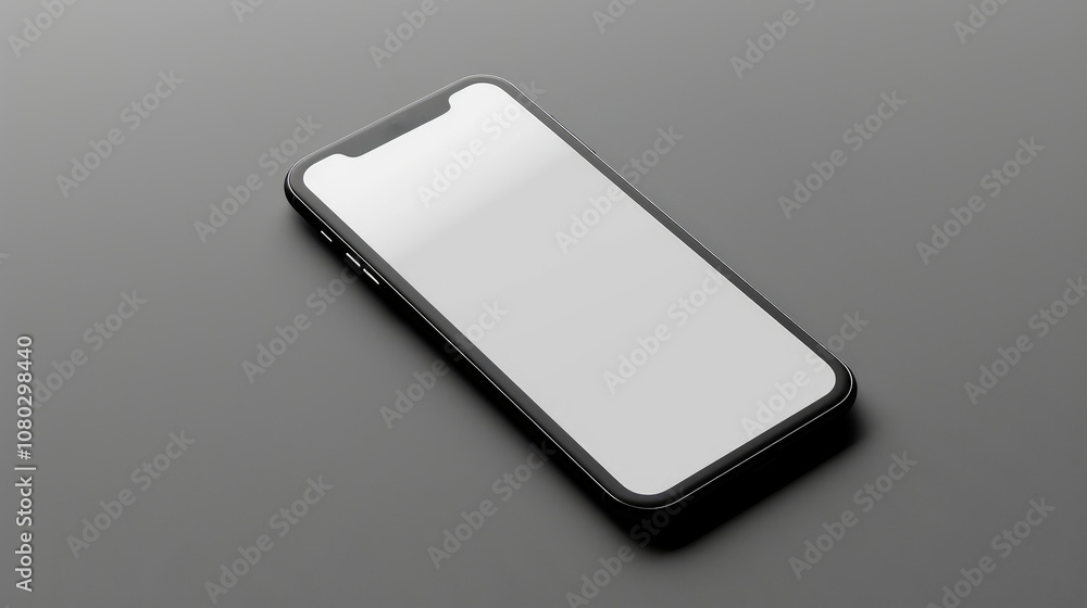 sleek black smartphone with blank screen, resting on smooth surface, showcasing modern design and technology sleek black smartphone with blank screen, resting on smooth surface, showcasing modern design and technology