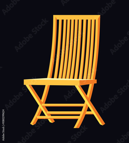 A bright wooden chair for relaxing in nature, created to enjoy the sun and peace. Summer chaise longue