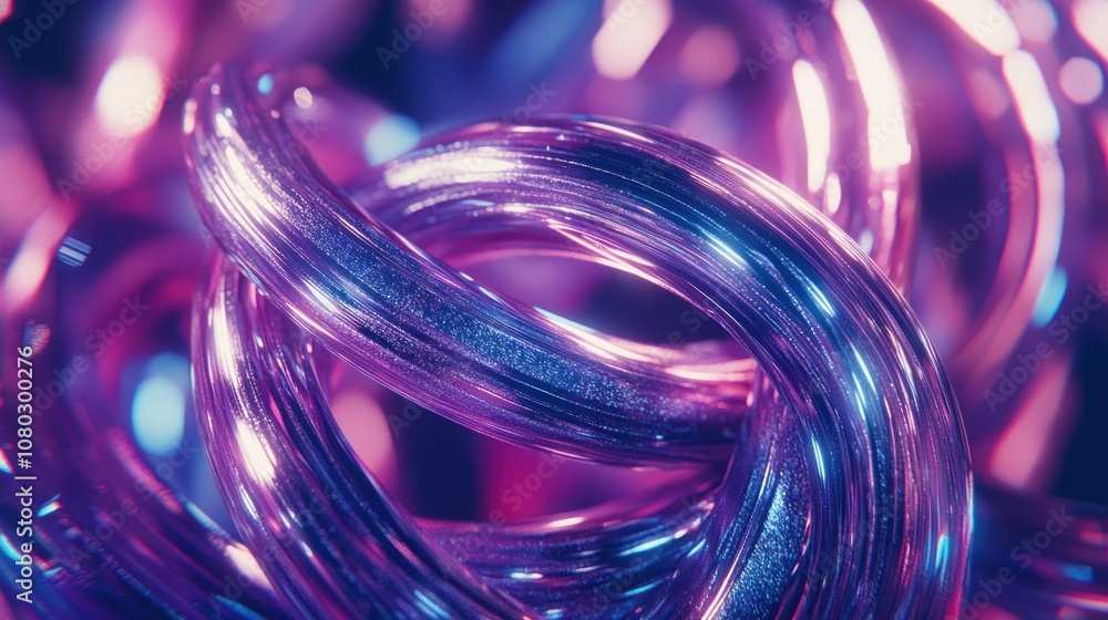 Abstract colorful intertwined tubes with a glowing effect. Abstract colorful intertwined tubes with a glowing effect.