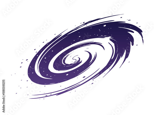 A purple galaxy spinning like a flow of energy into infinity. Amethyst Nebula