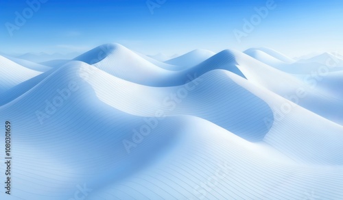 Wallpaper Mural view of a snow covered mountain range with a blue sky Torontodigital.ca