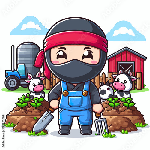 ninja in farm