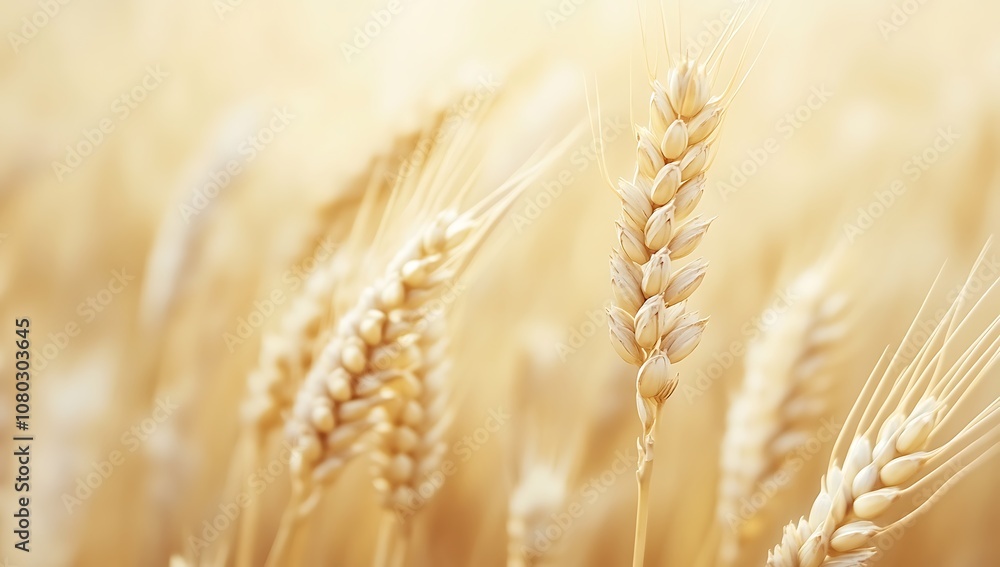 Golden Wheat Field close up, Nature Sunlight in a Wheat Field, Wheat Field Background, Generative AI Golden Wheat Field close up, Nature Sunlight in a Wheat Field, Wheat Field Background, Generative AI