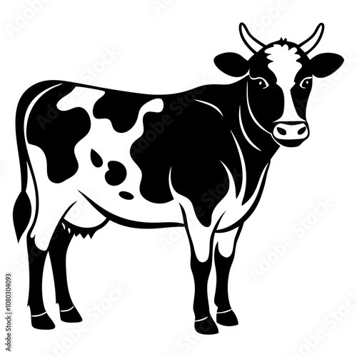 cow silhouette vector illustration, cow svg