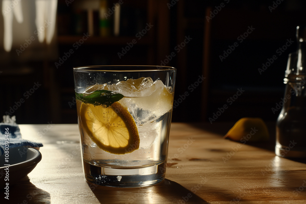 glass of lemonade glass of lemonade