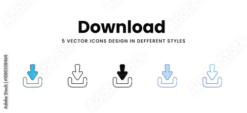 Download vector icons different style vector stock illustration