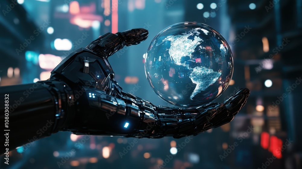 The Robot Holding Earth The Robot Holding Earth