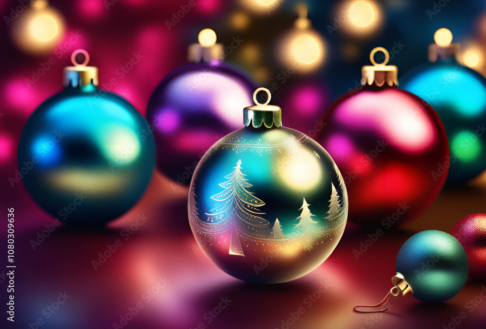 Fototapeta premium Radiant Festivals: Christmas Treasure