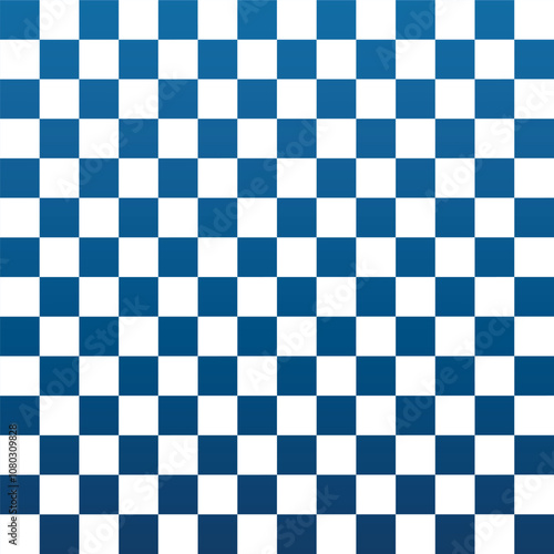 Seamless geometric checkerboard pattern. Blue and white checkerboard