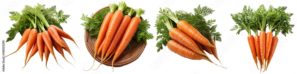 Carrots isolated on transparent background Carrots isolated on transparent background