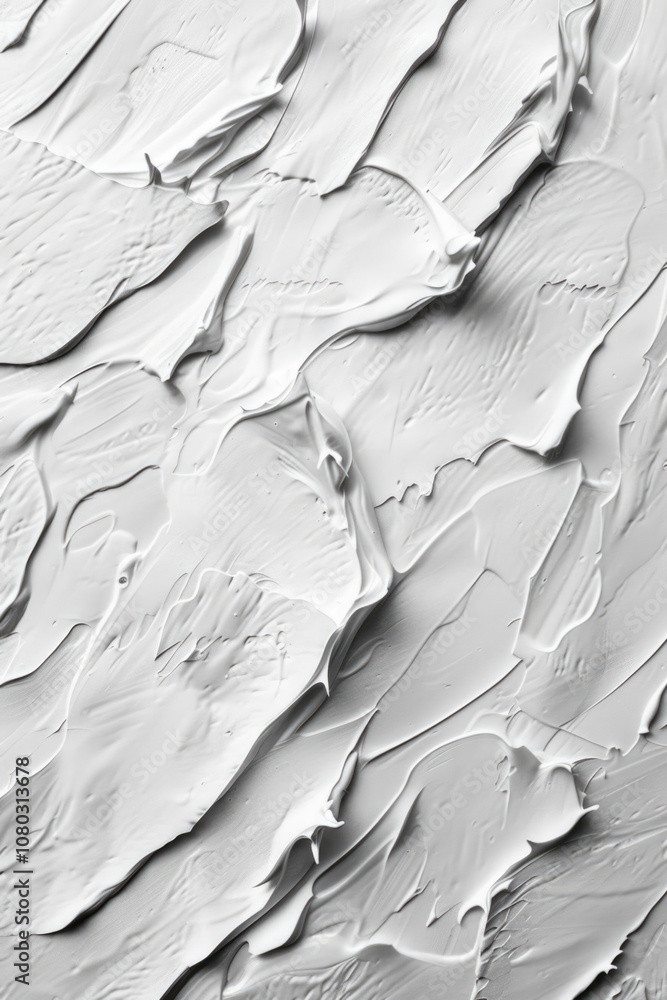 A detailed view of white paint with smooth surface and subtle brush strokes A detailed view of white paint with smooth surface and subtle brush strokes