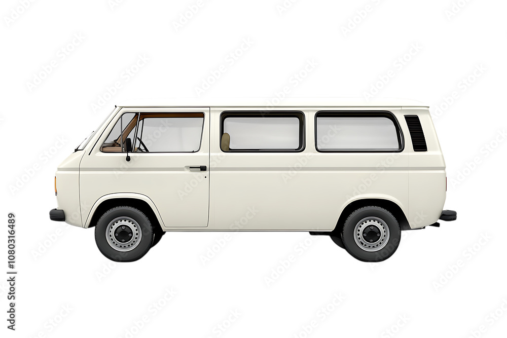 Functional 3D Minivan for Family and Cargo Transport isolated on transparent. PNG. Functional 3D Minivan for Family and Cargo Transport isolated on transparent. PNG.