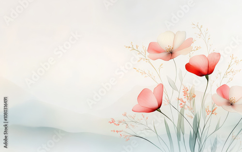 Retro style floral texture art background 