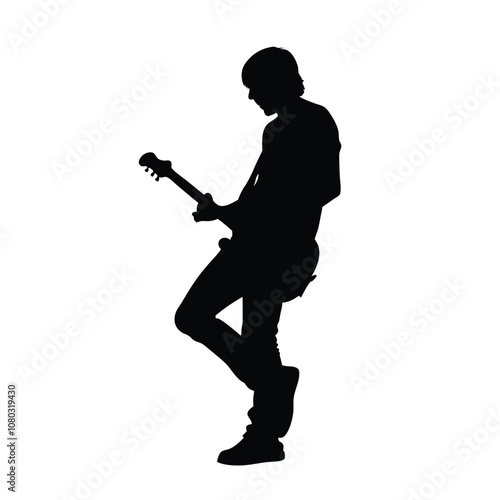 A man playing a saxophone. He is wearing a hat and is bending over. The saxophone is in his right hand
