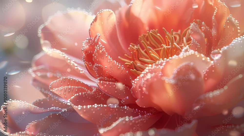 digital technology particle luminous peony illustration poster background digital technology particle luminous peony illustration poster background