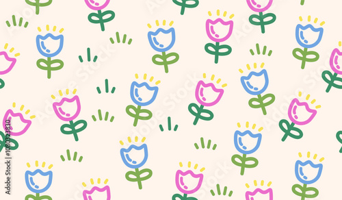 PrintFloral seamless pattern design vector