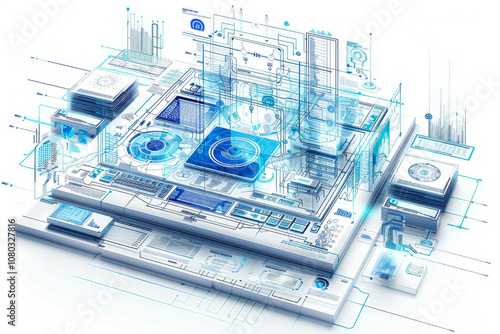 Server Virtualization Concept - Partitioning of Central Physical Server into Smaller Virtual Servers to Maximize Computing Resources