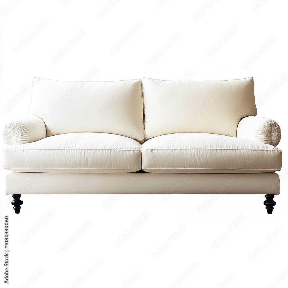 Elegant white sofa with classic design Elegant white sofa with classic design