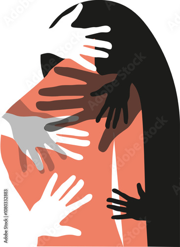 silhouette of domestic violence person