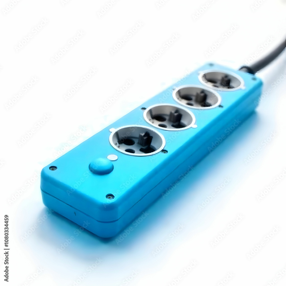 Fototapeta premium Electric portable socket isolated on white background