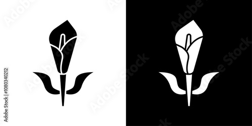 calla icon Outline sign symbol set