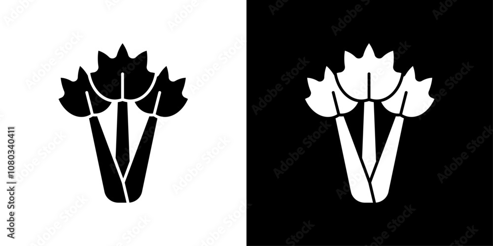 Celery icon Outline sign symbol set Celery icon Outline sign symbol set