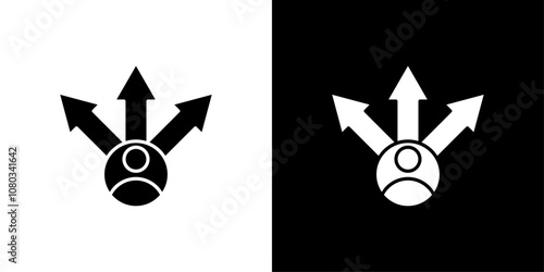 Flexibility icon Outline sign symbol set