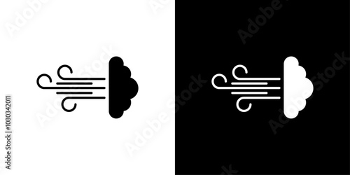 gust icon Outline sign symbol set