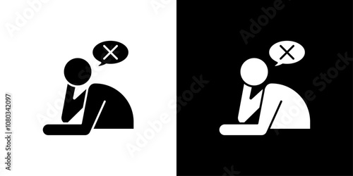 helpless human icon Outline sign symbol set