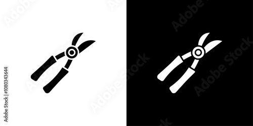 pruner icon Outline sign symbol set